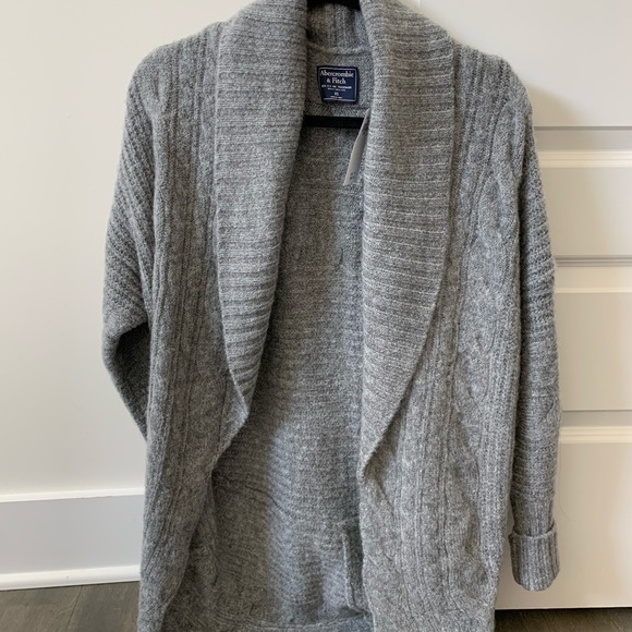 cozy grey cardigan